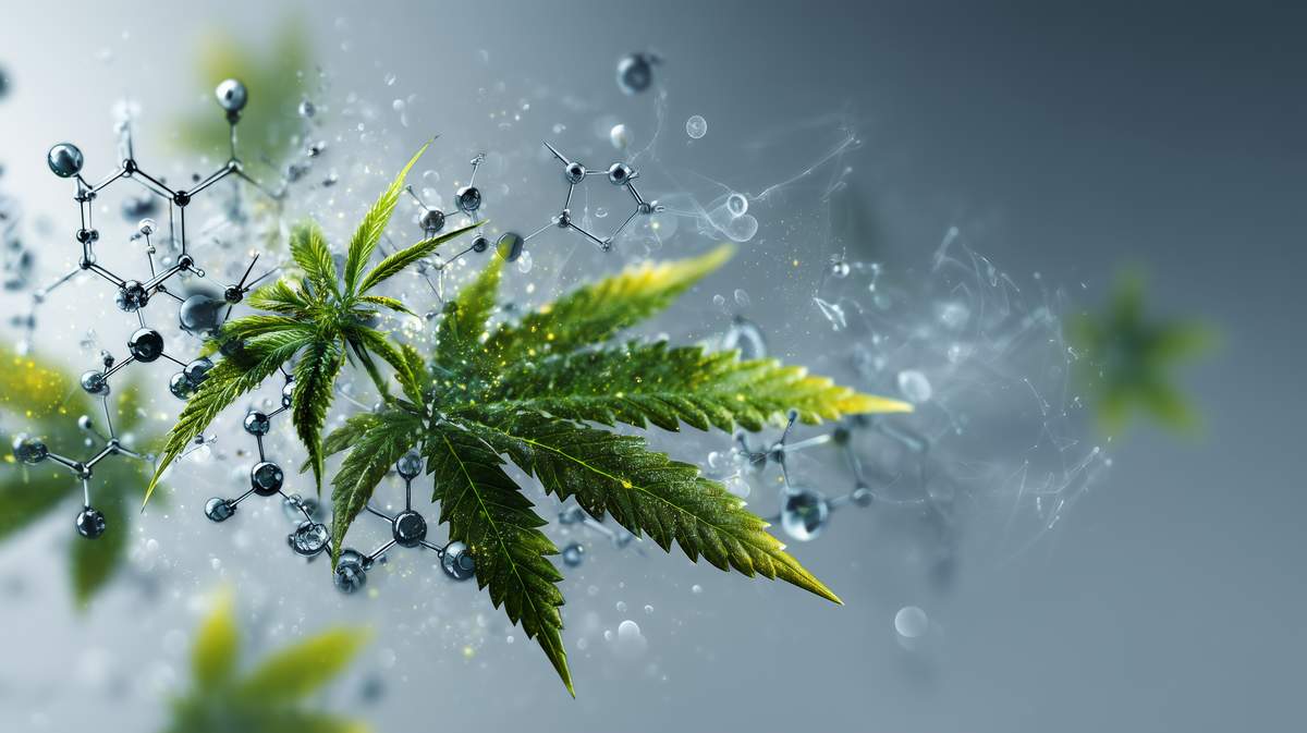 Illustration de feuilles de CBD